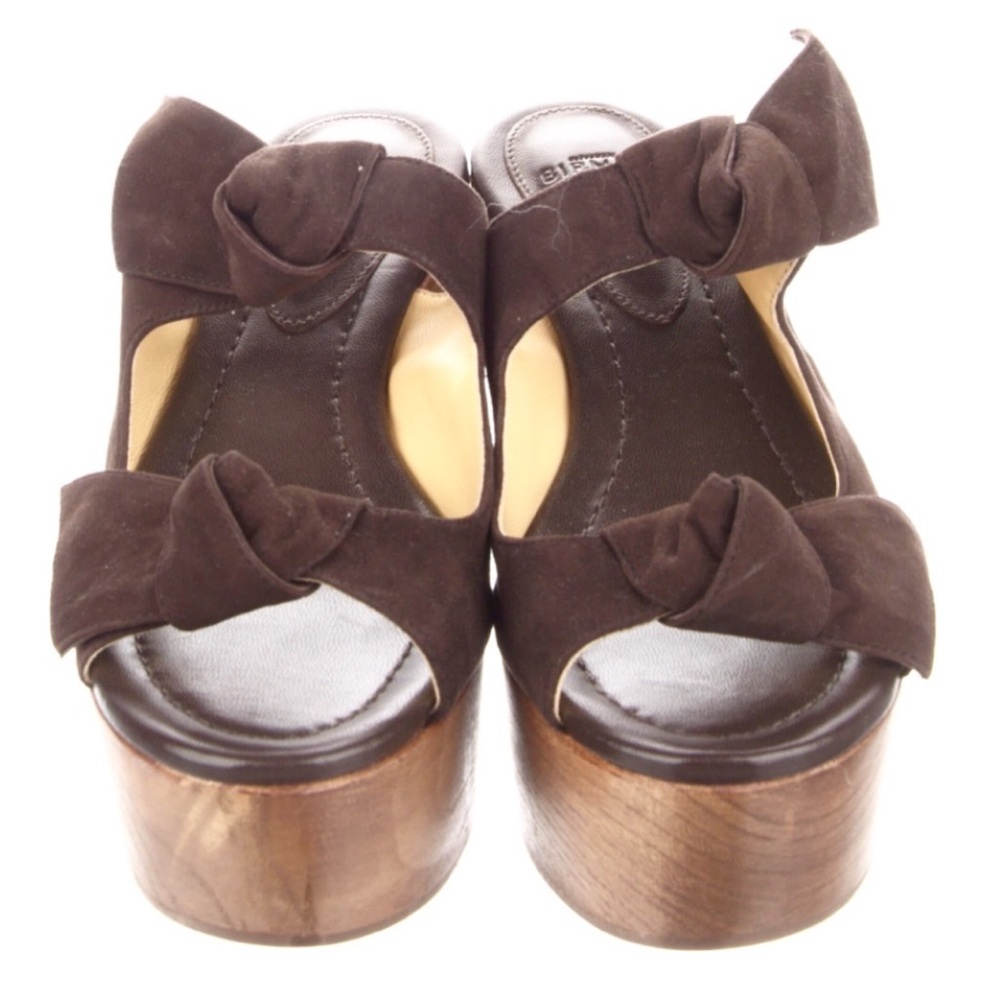 Alexandre Birman suede platform wooden sandals
